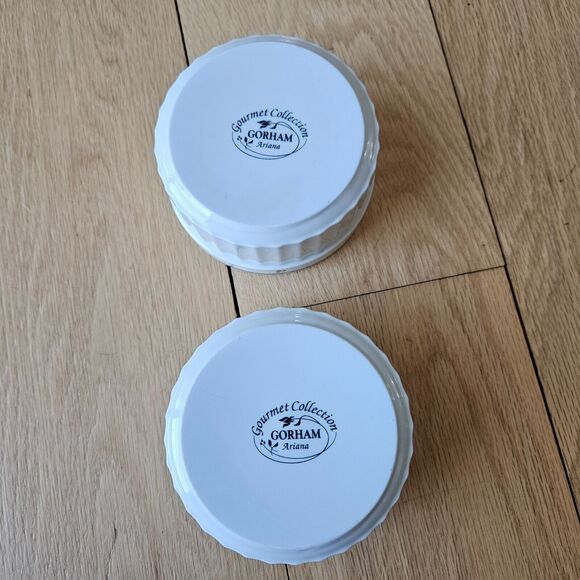 Gorham Gourmet Collection-  Ariana Oven to‎ Table Ramekin x2 171381 cottagecore - Picture 2 of 8